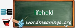 WordMeaning blackboard for lifehold